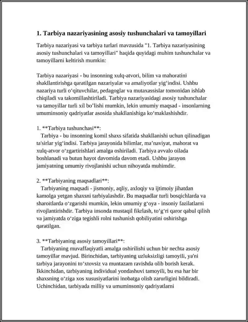 TARBIYA NAZARIYASI VA TARBIYA TURLARI 3