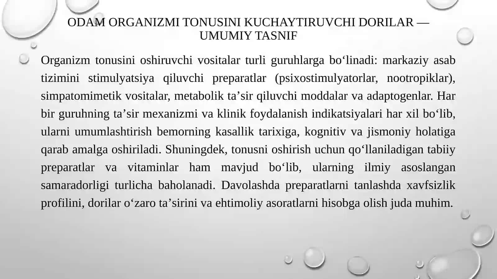 Odam organizmi tonusi va immuniteti 3