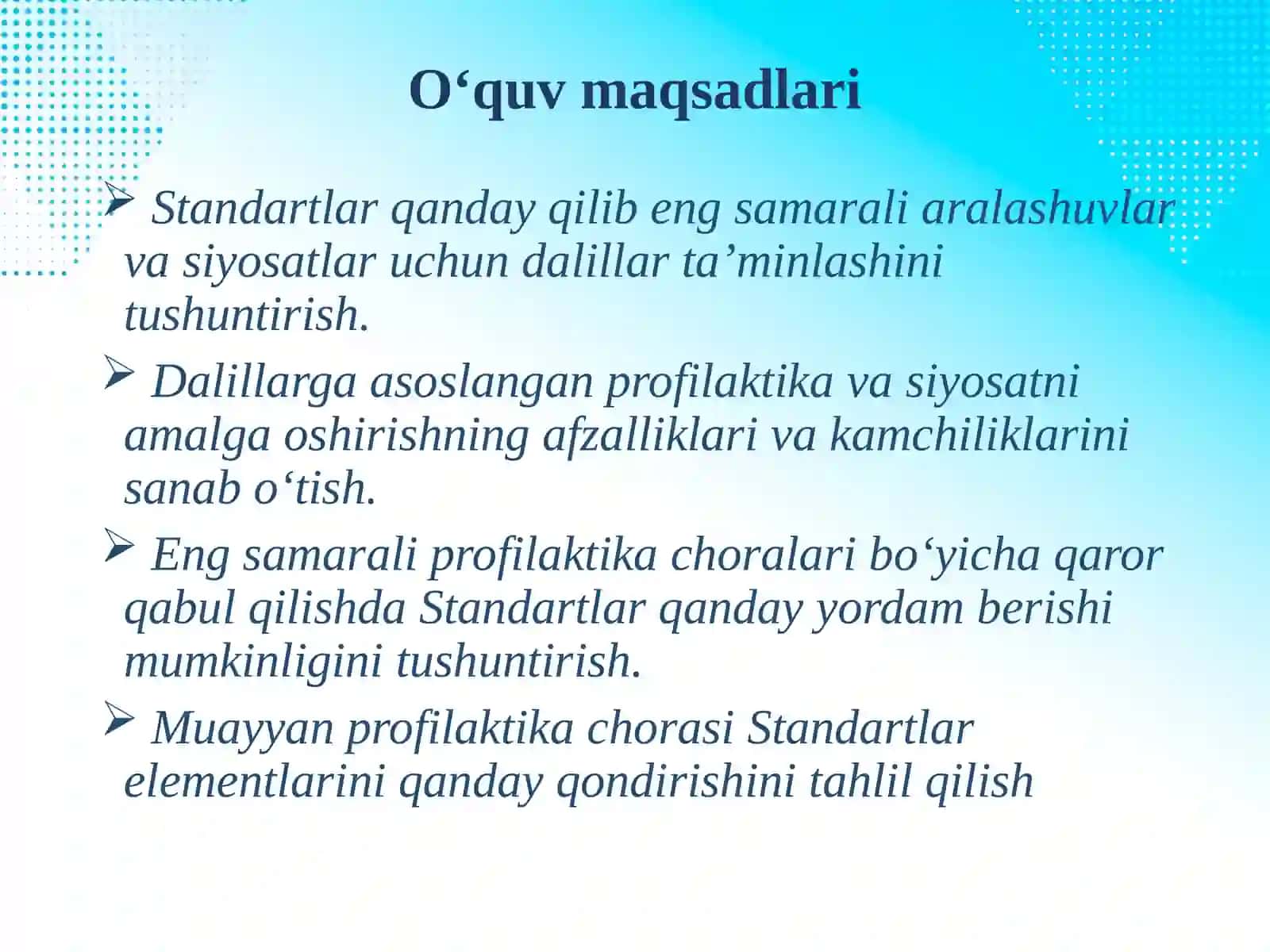 DALILLARGA ASOSLANGAN PSIXOFAOL MODDALAR PROFILAKTIKA CHORALARI VA SIYOSATI: GIYOHVAND MODDALARNIISTEʼMOLQILISHNING PROFILAKTIKABOʻYICHAUNODC XALQARO STANDARTLARI 3