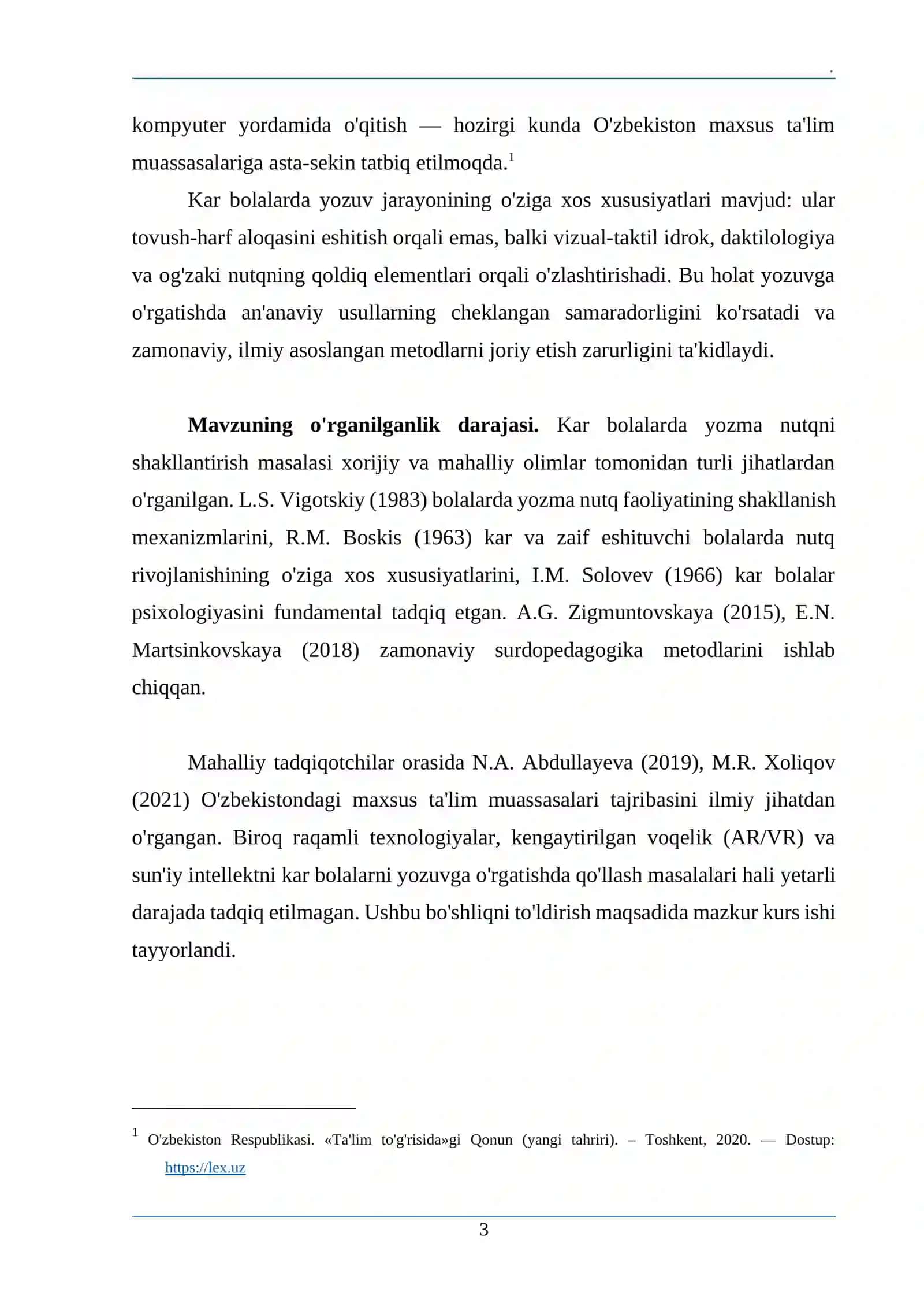 Kar bolalarni yozuvga o’rgatishda zamonaviy metodlar 3