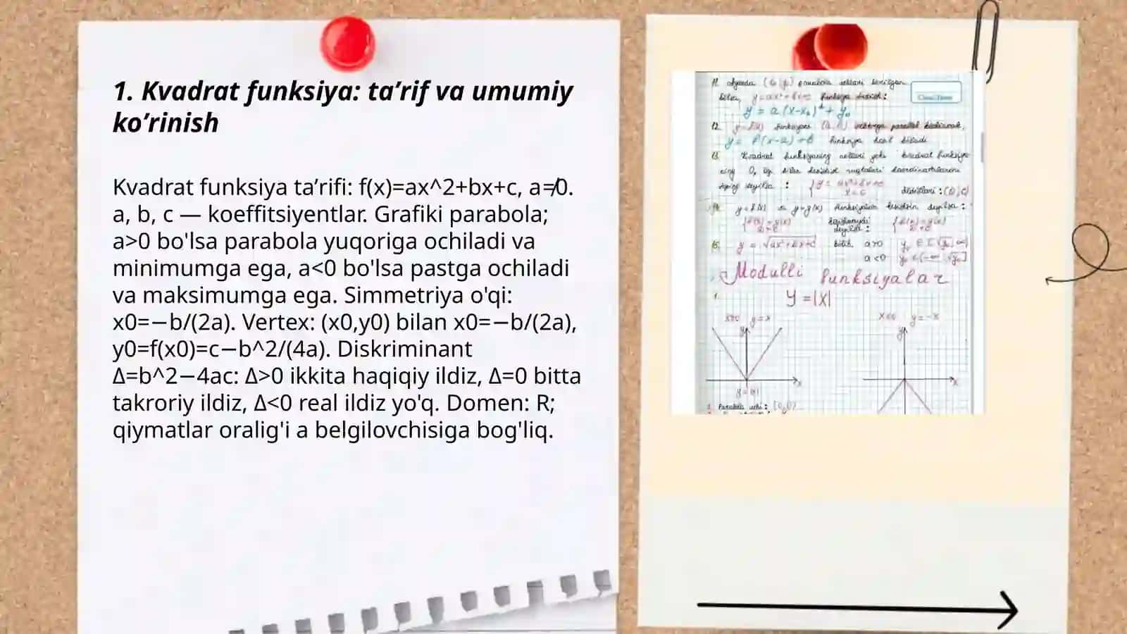 Kvadrat funksiya va uning grafigi 3