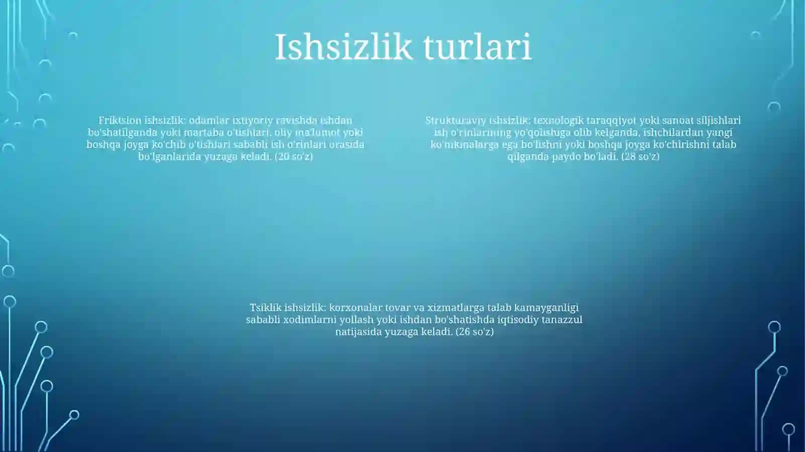 Ishsizlik 3