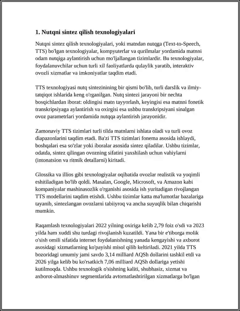 Nutqni Sintez Qilish Texnologiyalari 3