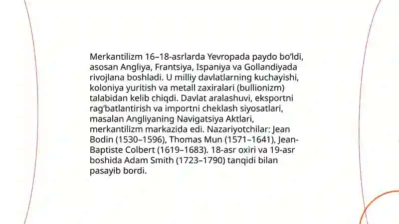 Merkantilizim iqtisodiy talimotlari 3