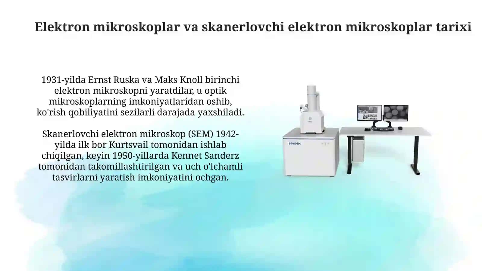Elektron va skanerlovchi mikroskoplar 3
