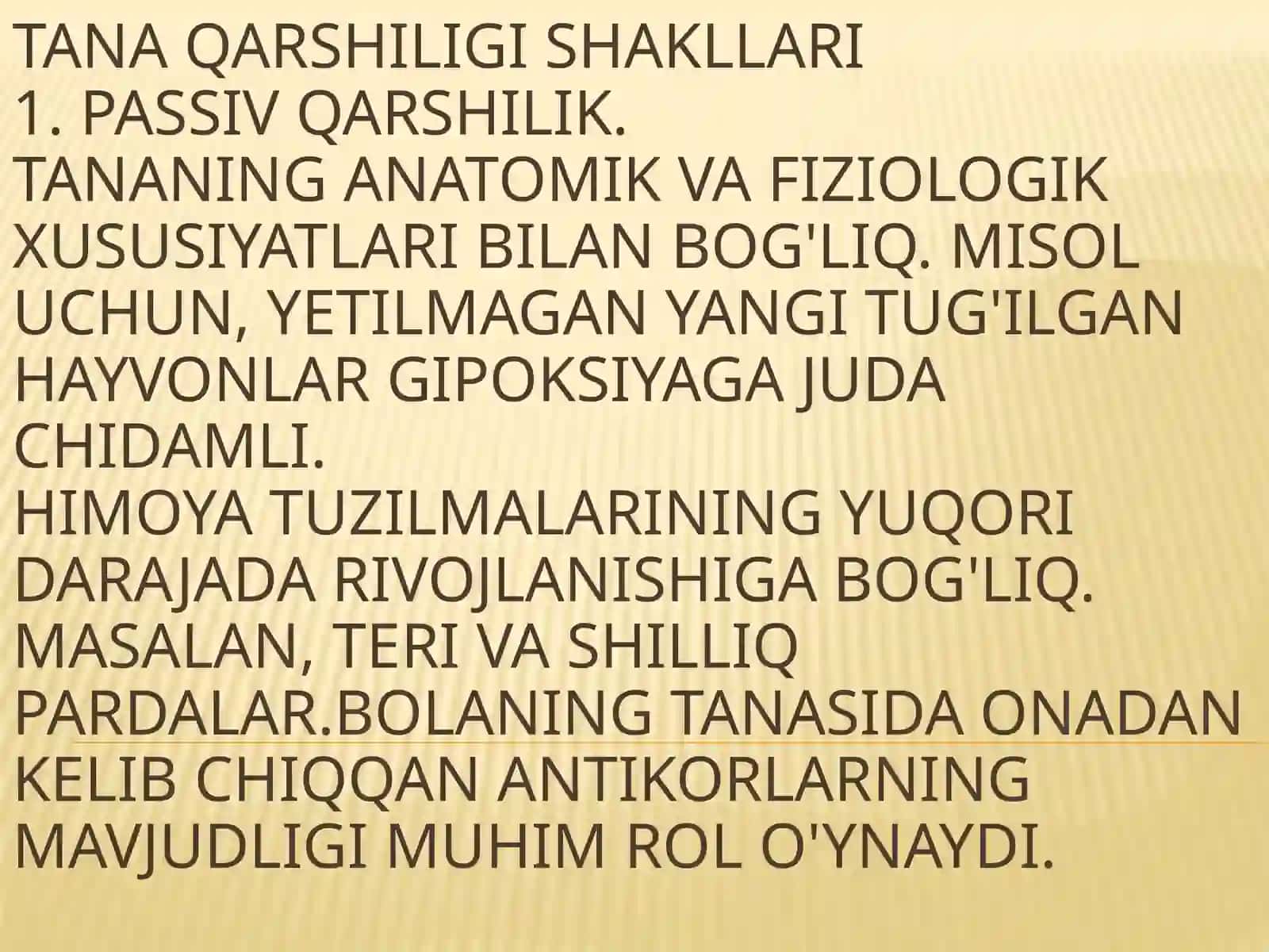 Organizm reaktivligi va rezistentligi 3