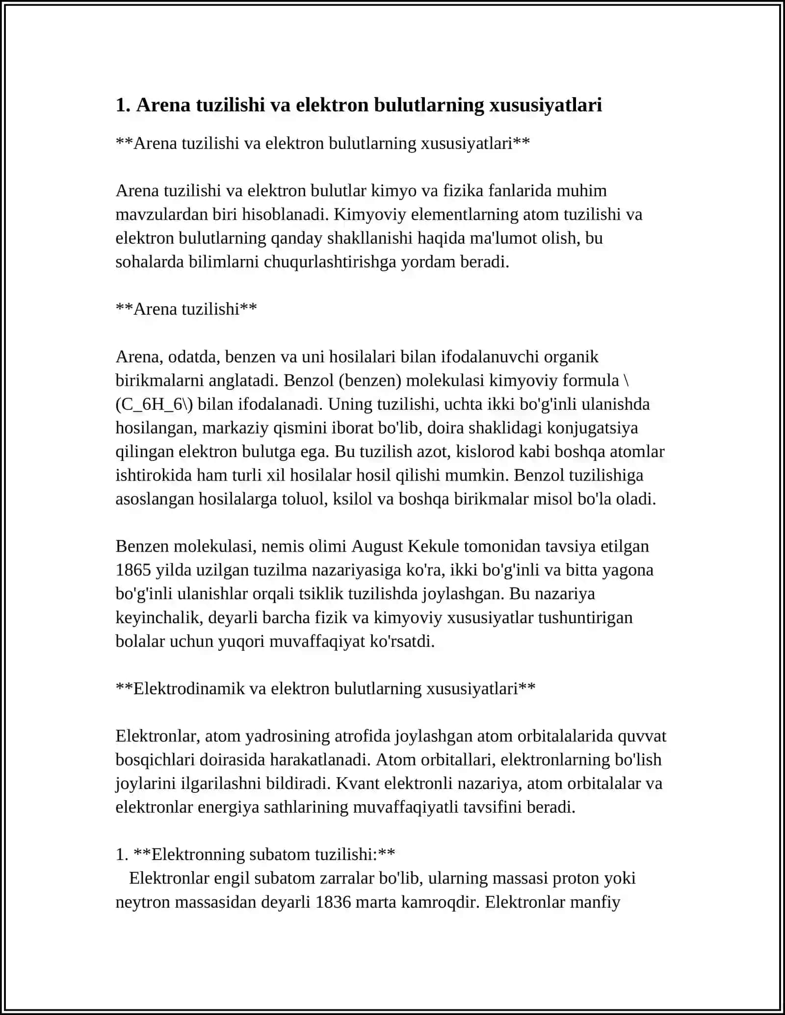 AROMATIK QATORDAGI ELEKTROFIL ALMASHINISH. OREINTATSIYA 3