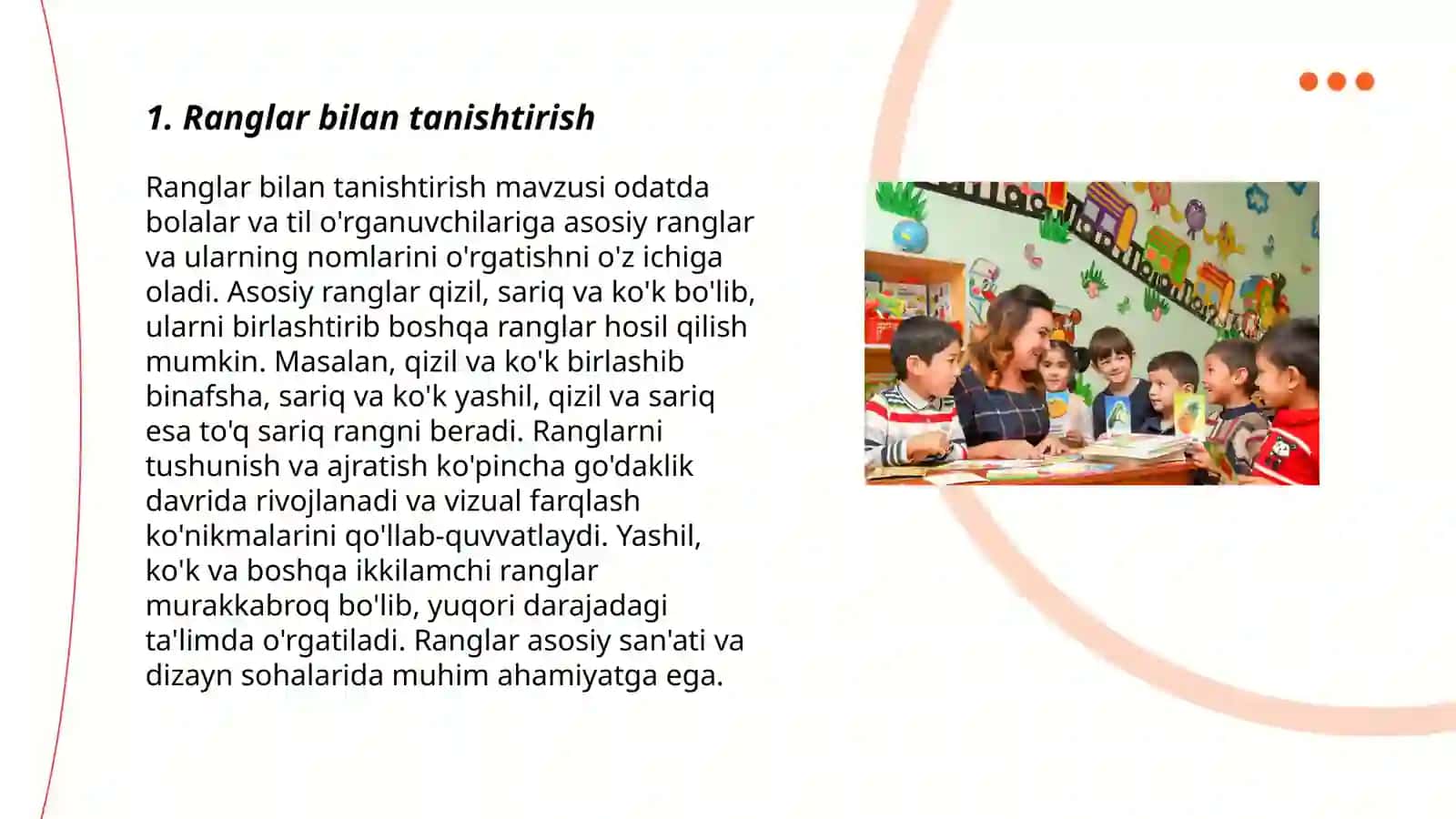 Ranglar bilan tanishtirish 3