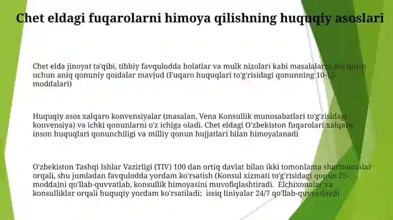 Oʻzbekiston Respublikasi fuqarolarini xorijda himoya qilish 3