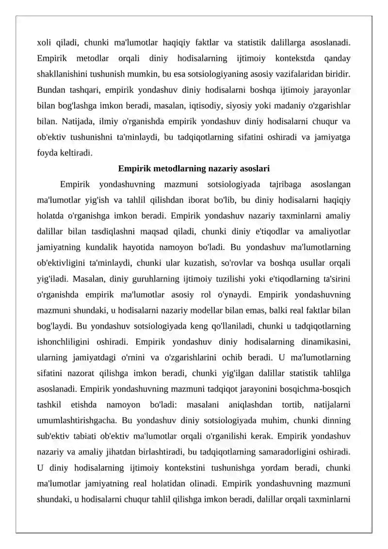 Din sotsiologiyasining empirik metodlari 3