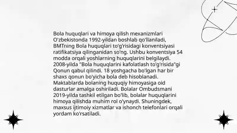 Bola huquqlari va himoya qilish mexanizmlari 3