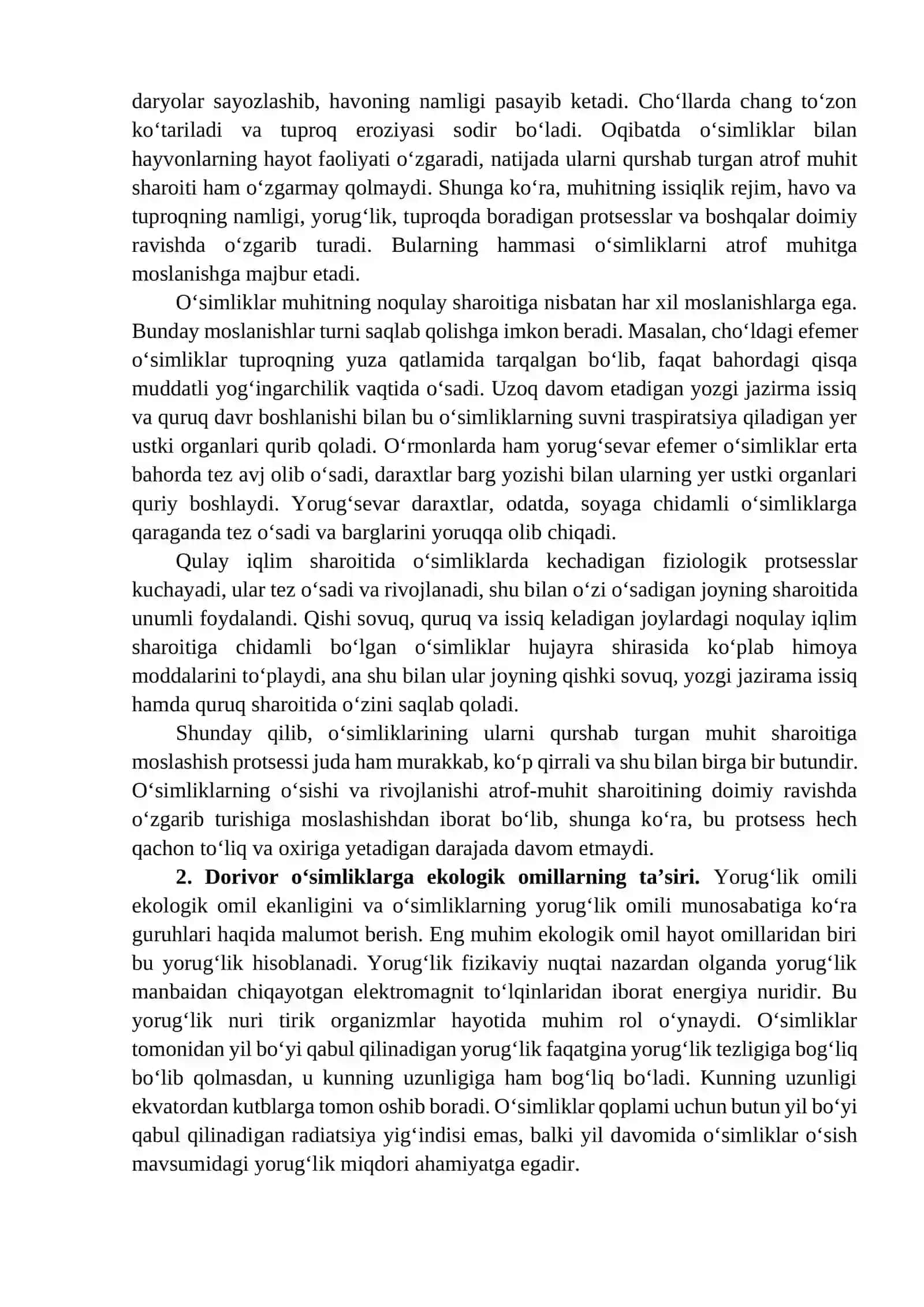 DORIVOR O‘SIMLIKLARGA ANTROPOGEN VA AGROEKOLOGIK OMILLARNING TA’SIRI 3