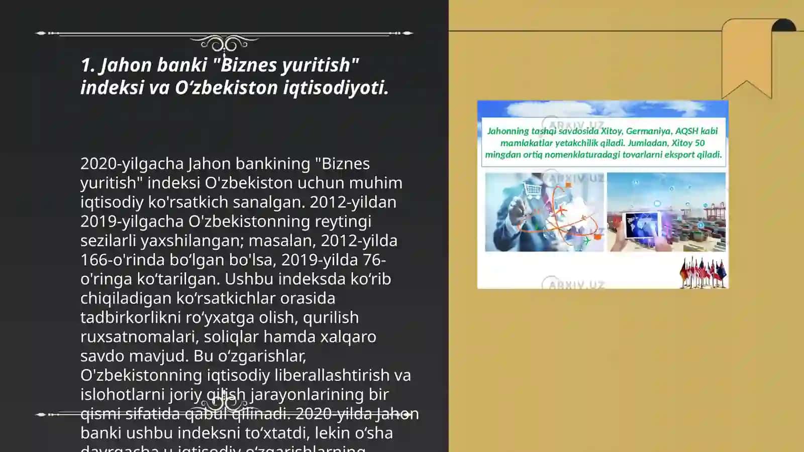 Iqtisodiy va ijtimoiy sohadagi ustuvor xalqaro reytinglar va ularga Oʻzbekistonning integratsiyalashuvi 3