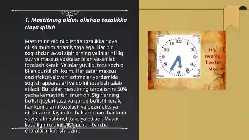 Mastitni oldini olish tadbirlari 3
