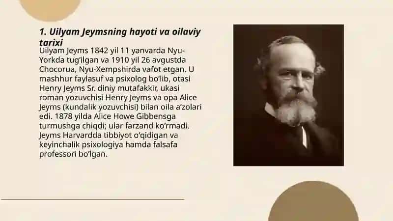 Uilyam Jeyms biografiyasi 3