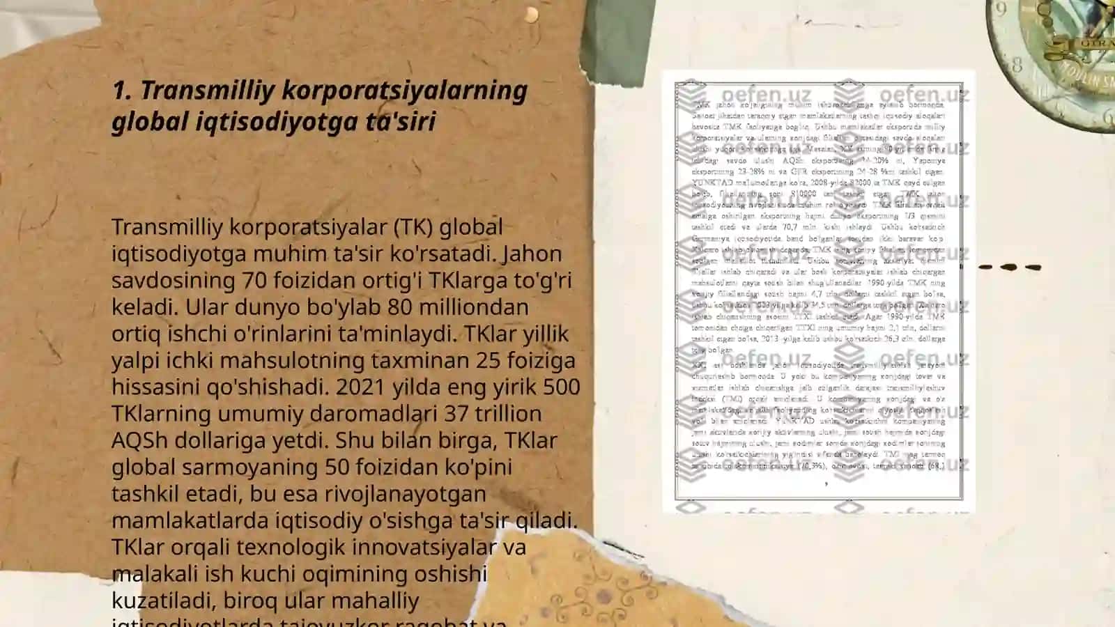 Transmilliy korporatsiyalar faoliyatining zamonaviy tendentsiyalari 3