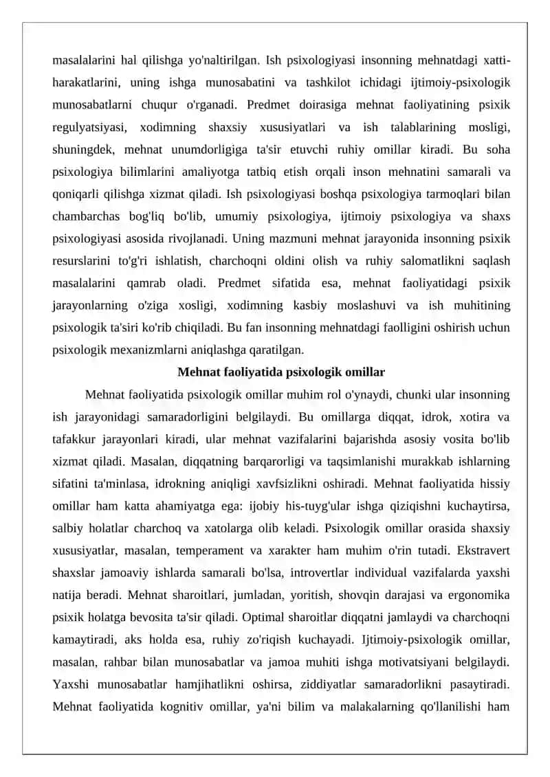 Ish psixologiyasi va faoliyat ergonomikasi: tahlil tushunchalari va metodikasi 3