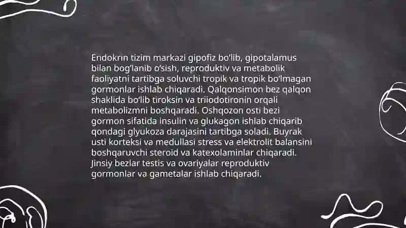 Endokrin tizimning inson organizmi va xalq atvorini ahamiyati 3