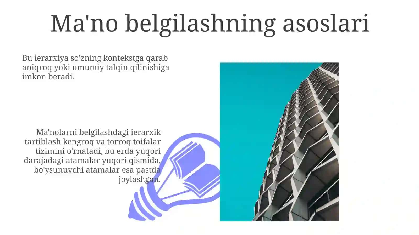 Denotativ ma'nolarda darajalanish 3