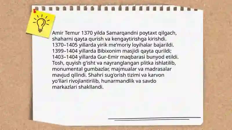 Amir Temur va Temuriylar madaniyati 3