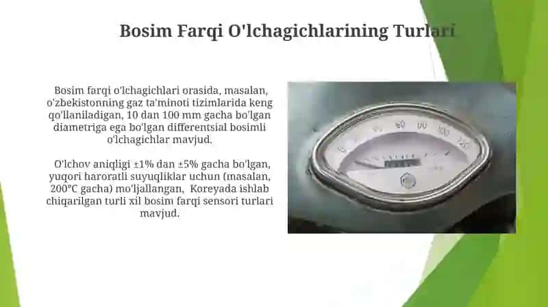 Bosimlar farqi va o'zgaruvchan sarf olchagichlar 3