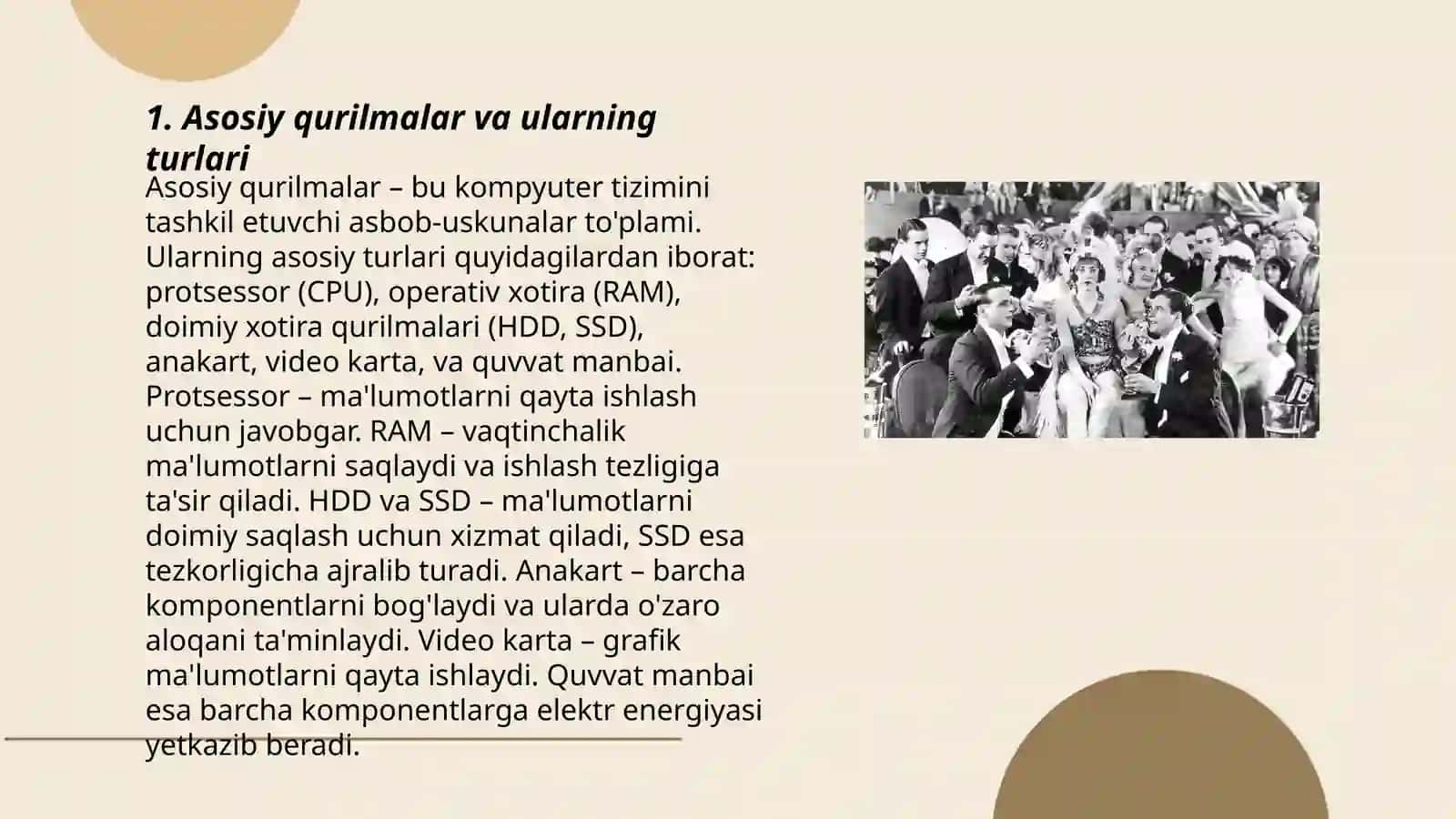 Asosiy va qoʻshimcha qurilmalarning ishlash tamoyillari 3