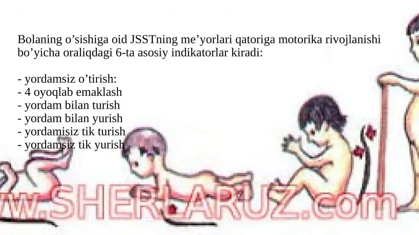 Bolalarnio’sish va rovojlanish standartlari va mezonlari 3