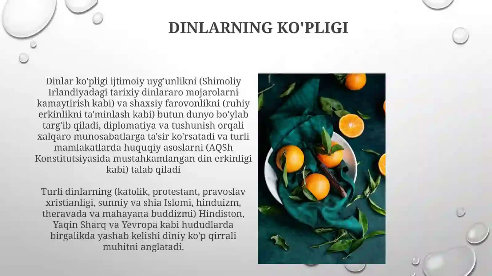 Diniyflyuralizm,Diniytolerantlikbag'rikenglikninghayotdagio'rni 3