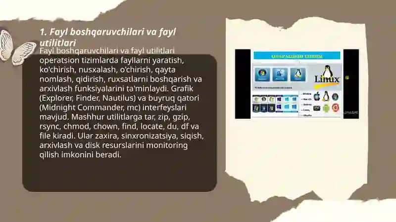 Fayl boshqaruvchilari va fayl utilitlari 3