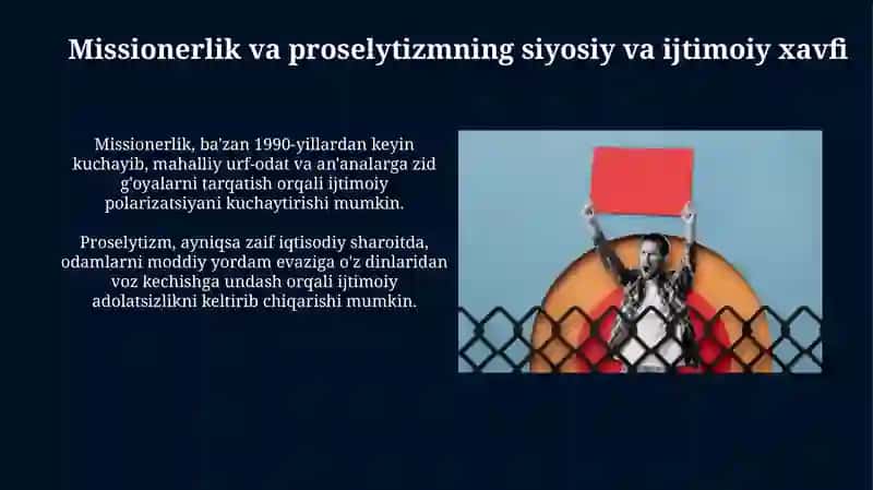 Missionerlik va proselytizmning siyosiy-ijtimoiy xavfi 3