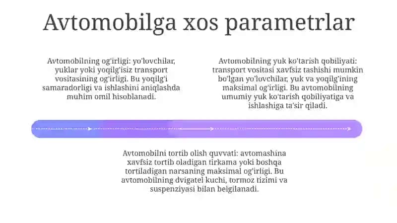 Avtomobil Transportining Asosiy TexnikIqtisodiyXususiyatlari 3