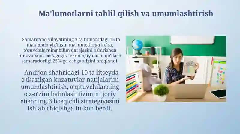 Pedagoglar faoliyatini baholashning samarali tizimini yo'lga qo'yish 3