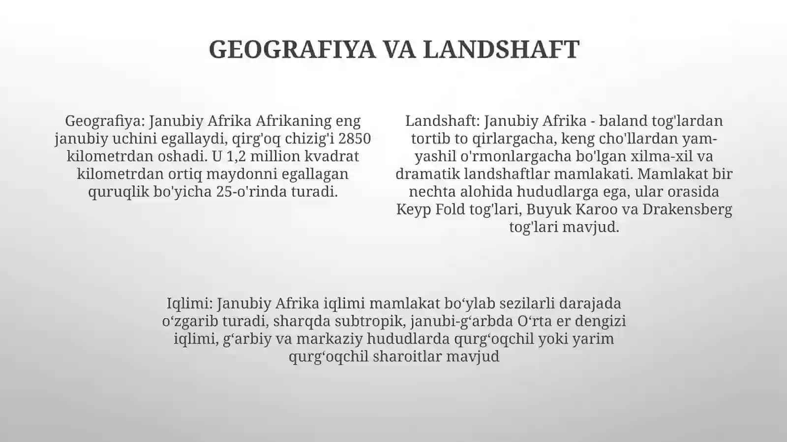 Janubiy Afrika 3