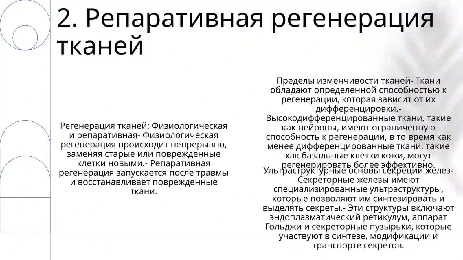 Физиология тканей и регенерация 3
