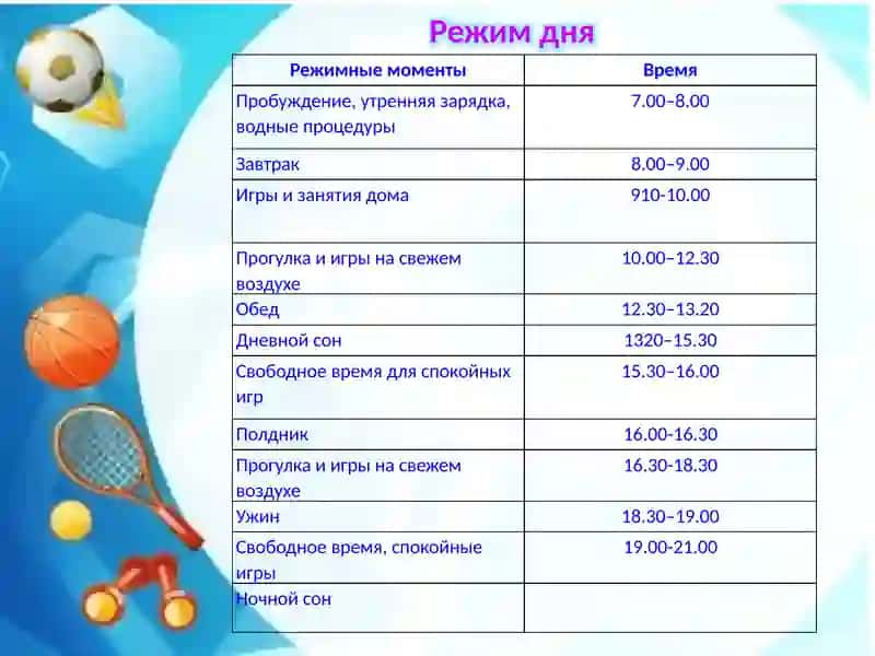 Режим дня 3