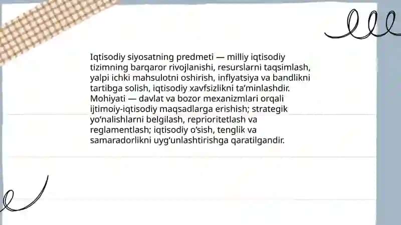 Iqtisodiy siyosatning predmeti va vazifalari 3