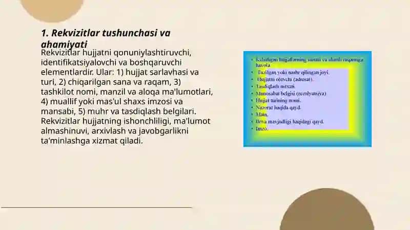 Hujjatlardagi zaruriy qismlar (rekvizitlar) 3