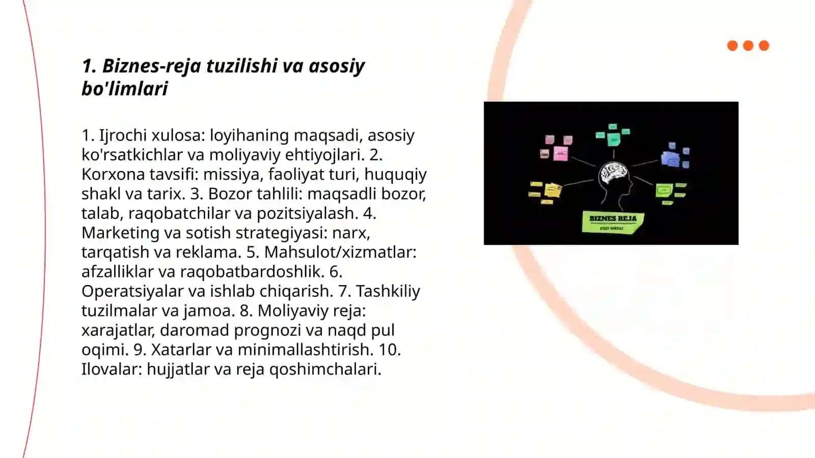 Biznes reja yaratish 3
