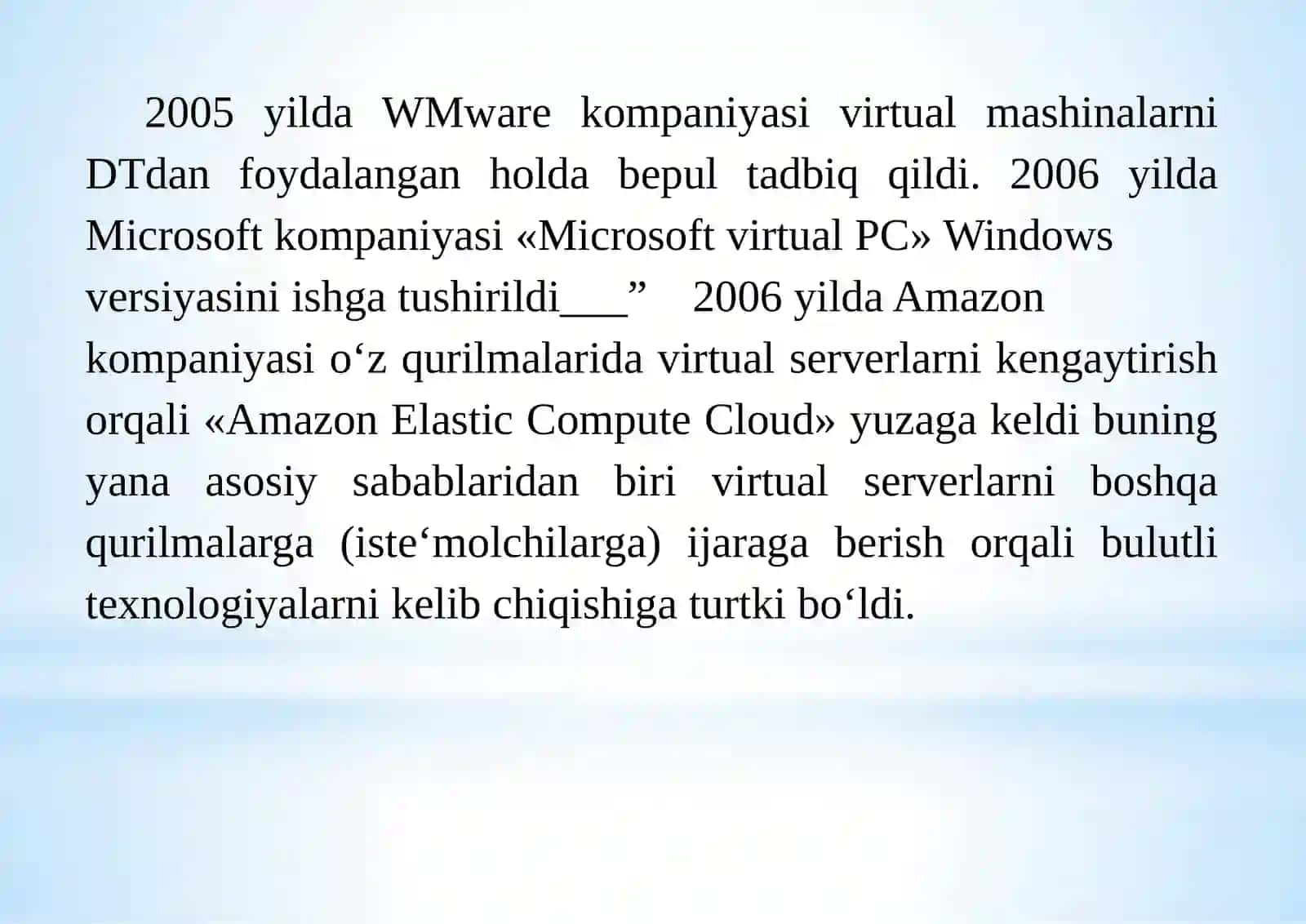 Bulutli texnologiyalarni yuzaga kelish jarayoni 3