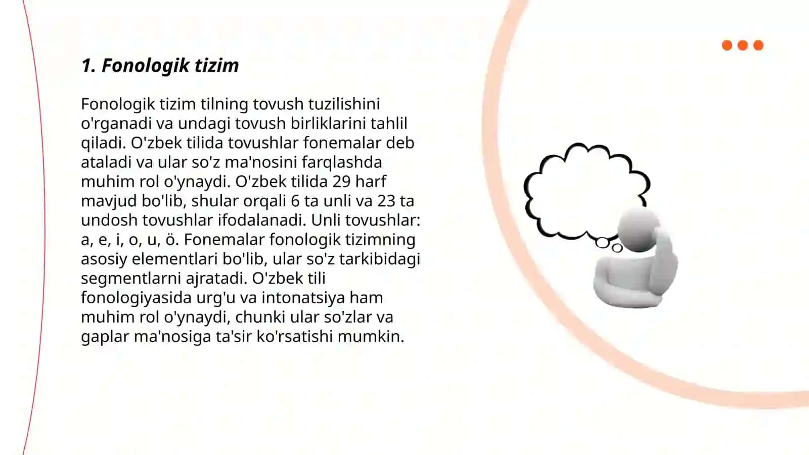 Hozirgi o'zbek adabiy tilining tuzilish uzvlari 3