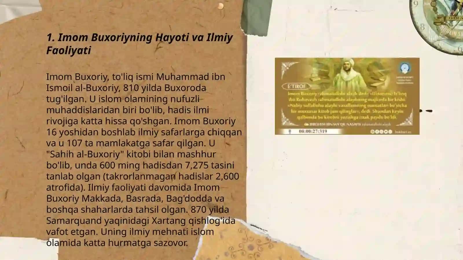 Imom Buxoriyning Hayoti va Ilmiy Faoliyati 3