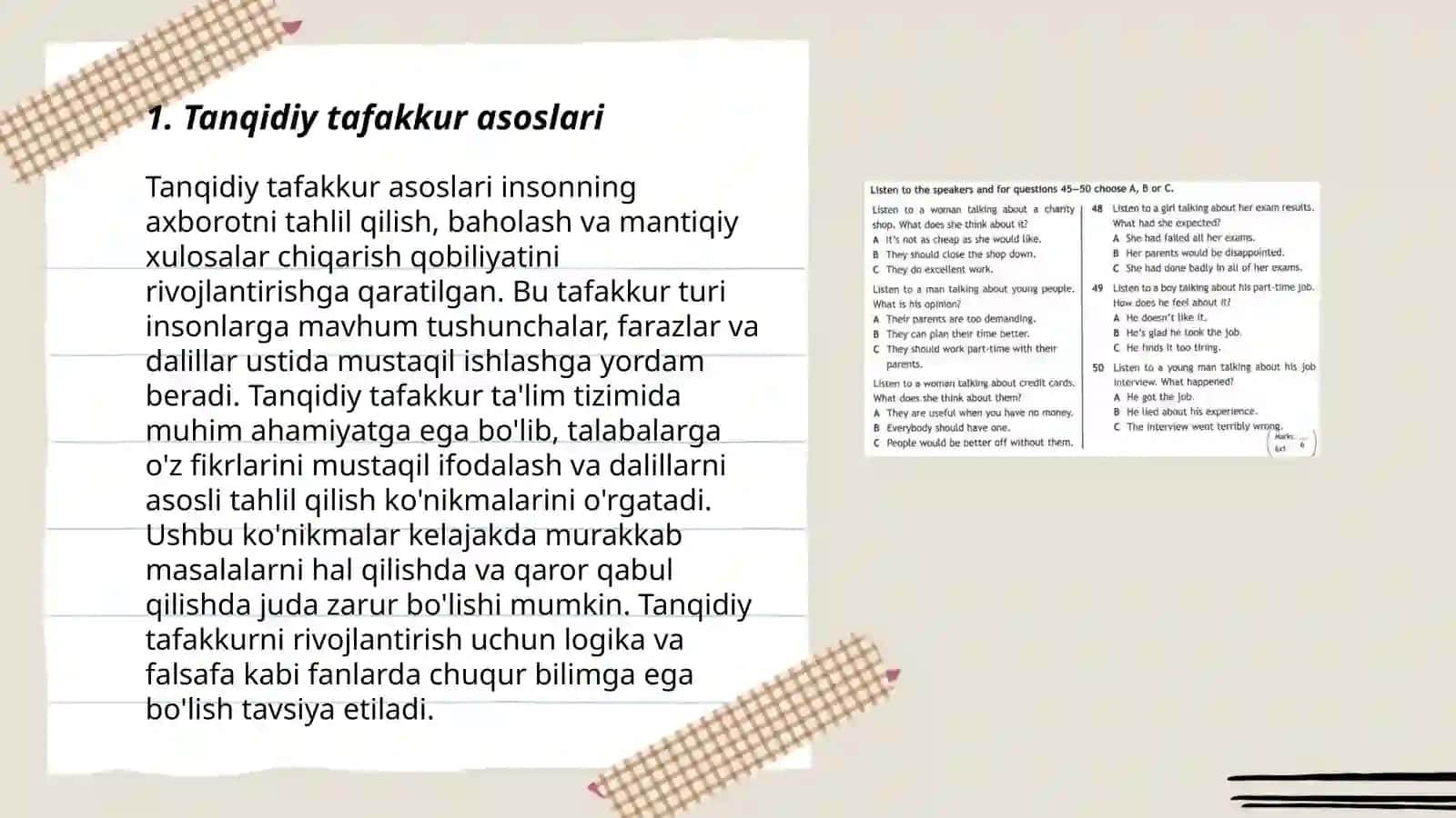 Ona tili darslarida tanqidiy tafakkurni rivojlantirish usullari 3