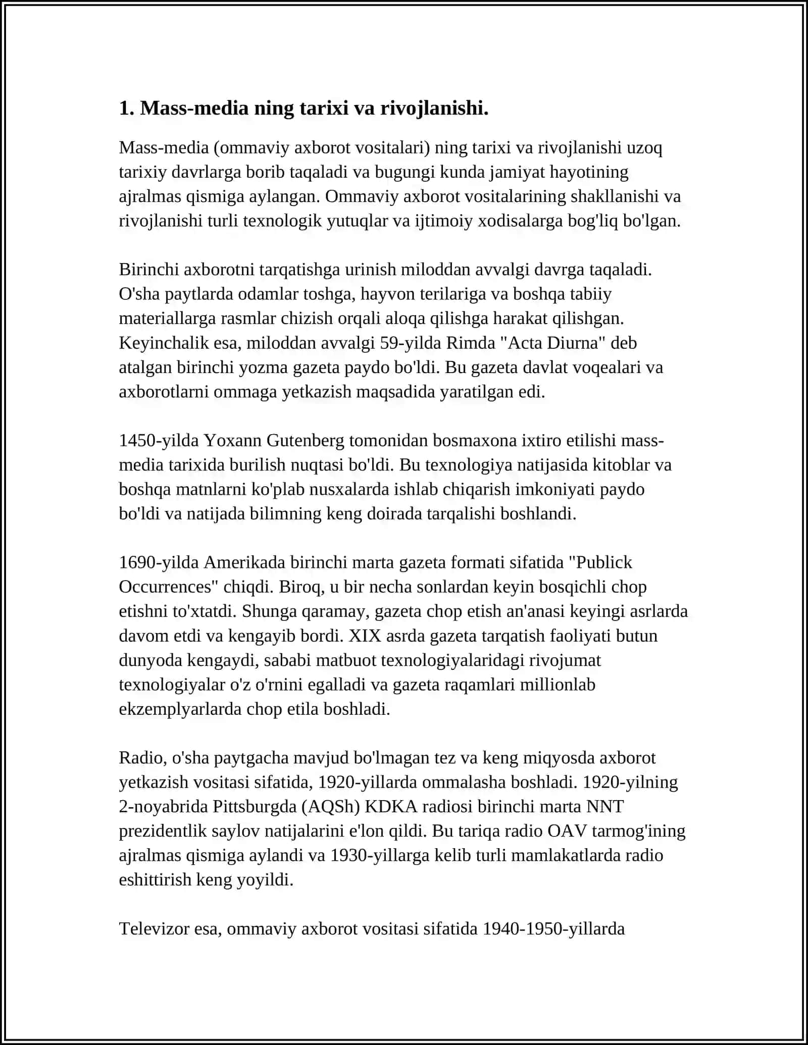 MASS MEDIA 3