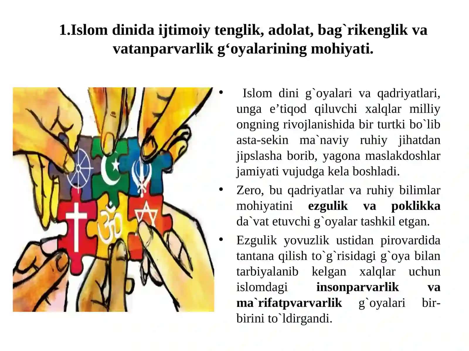 9-mavzu. Islom qadriyatlari va ma’rifatining hozirgidavrdagi ahamiyati 3