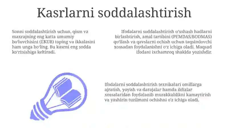 Ifodalarni soddalashtirish 3