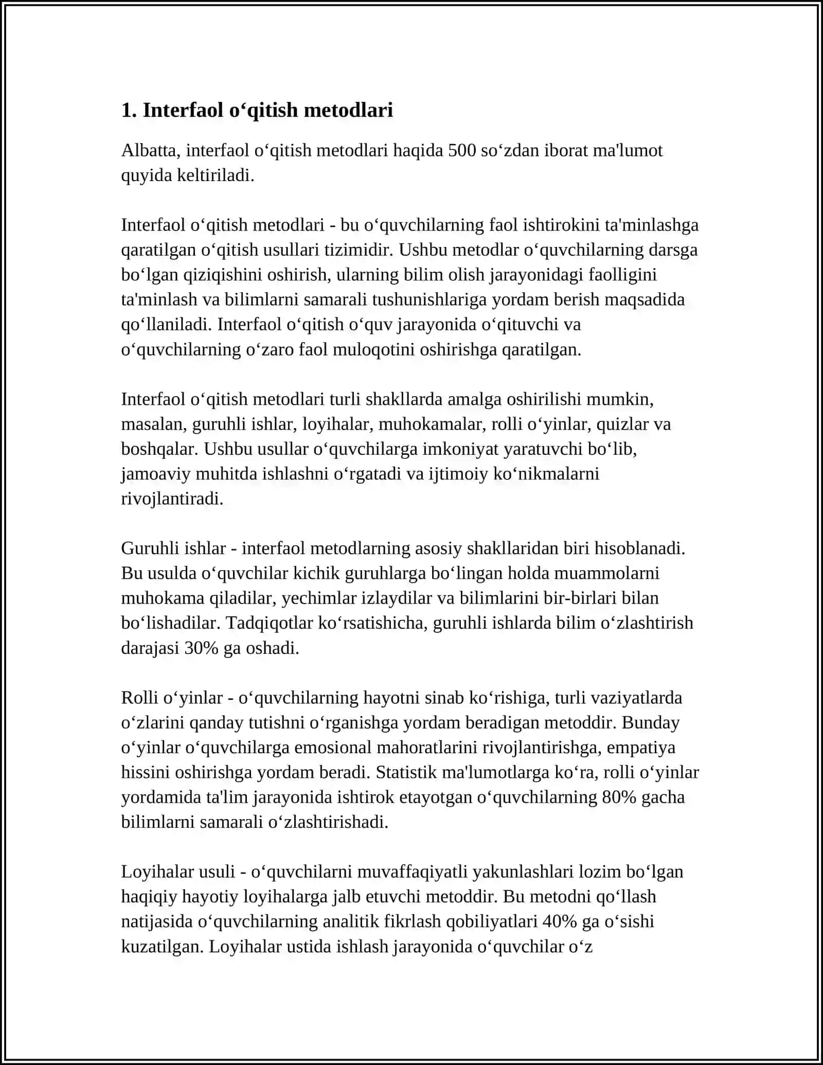 Interfaol o‘qitish metodlari 3