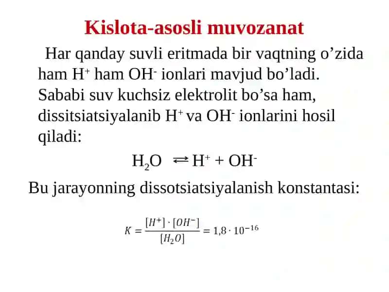 Kislota-asosli muvozanat 3