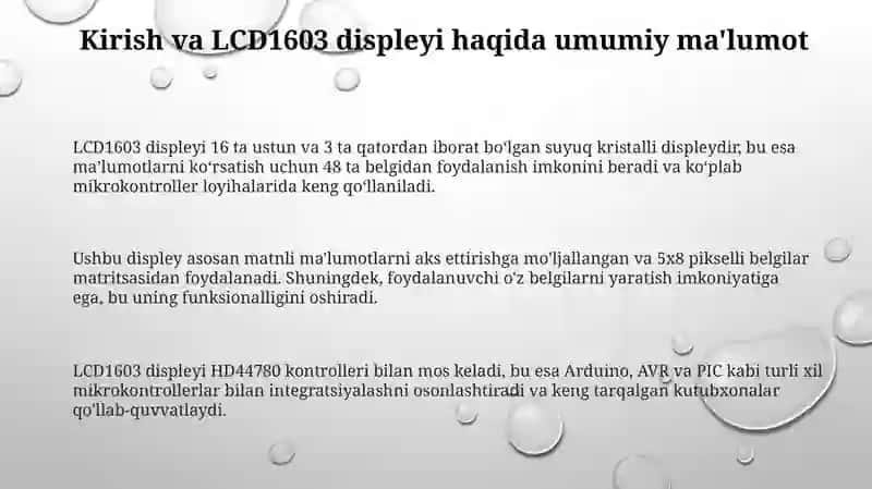 LCD1603 displey 3