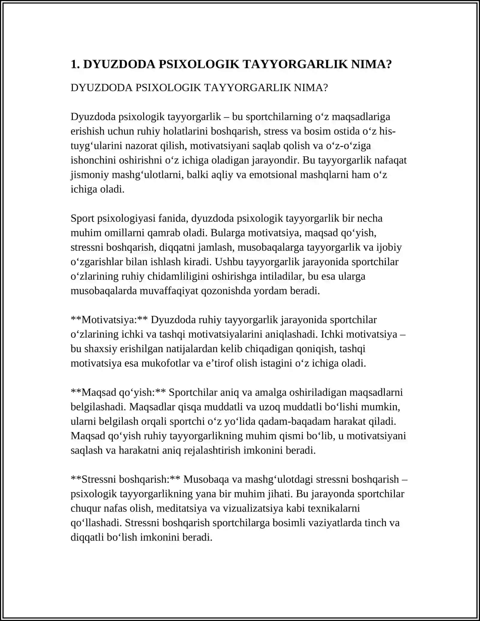 DYUZDODA PSIXOLOGIK TAYYORGARLIK 3