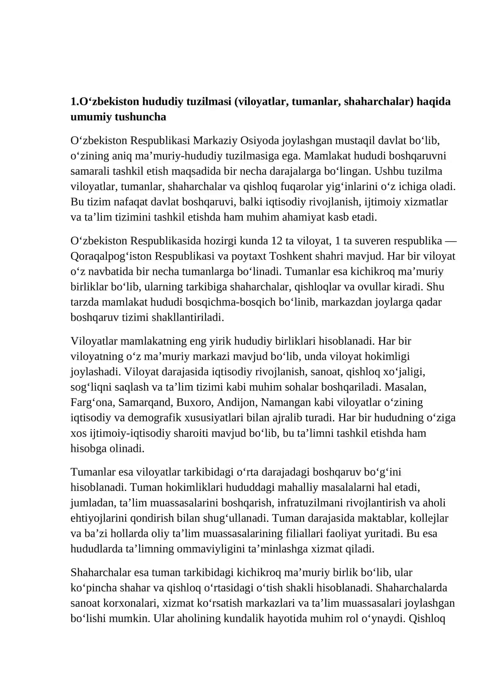 O‘zbekiston Respublikasidagi viloyatlar, tumanlar, shaharchalar va ijtimoiy media tarmoqlardan foydalangan holda oliy o‘quv yurtlarida darslarni tashkil qilish 3